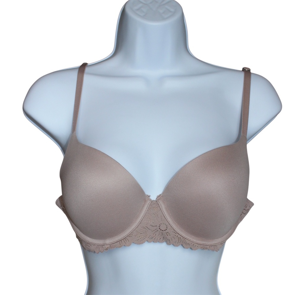 Aerie Demi Push Up Bra Mauve Lace Size 34C